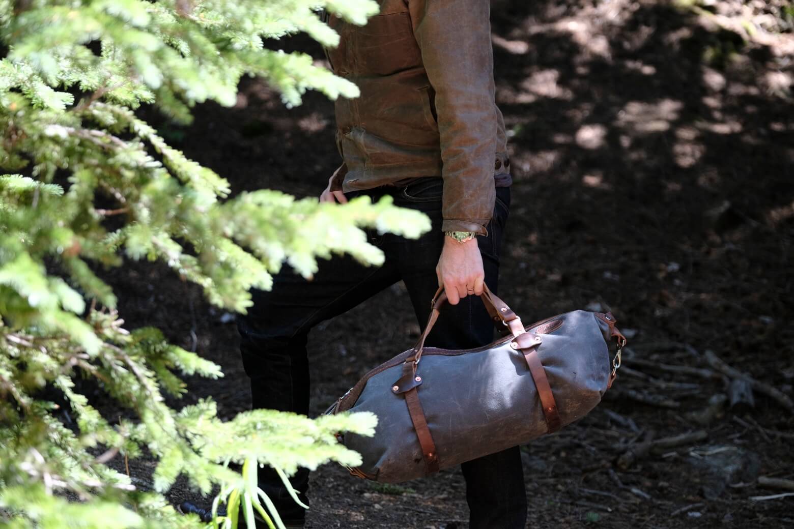 Classic Clark & Co. Box Duffle in Gray